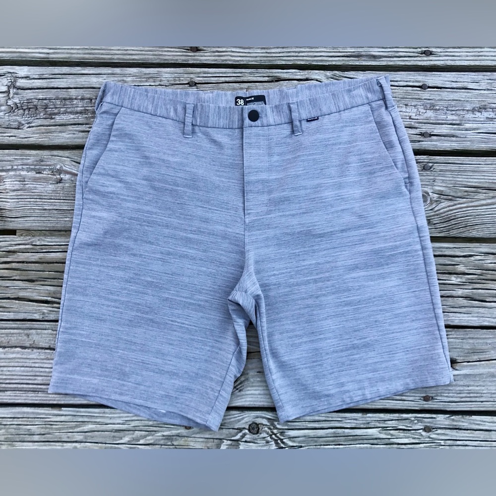 Mens 38 HURLEY Hybrid Light Grey Shorts Board Meeting Surfer Skater Shorts